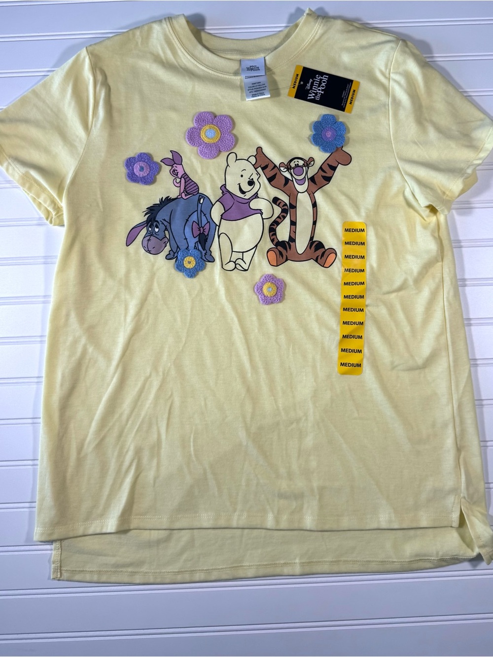 Disney Yellow Winnie the Pooh & Friends Graphic Tee- Medium